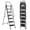 Black-6-Step, variant on Vacmaster Foldable 6-Step Steel Ladder , Home ladder with tool tray and Wide Anti-Slip Pedal, Sturdy Steel Tall Step Ladder,lightweight portable steel step stool Ladder,convenient handrails