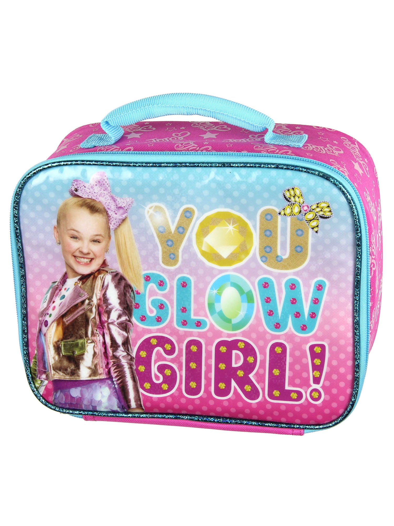 Jojo Siwa You Glow Girl Soft Kit Insulated Lunch Box Cooler 10"