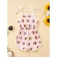 thumbnail image 3 of Wassery Toddler Baby Girl Clothes Romper Floral Print Strap Sleeveless Halter Jumpsuit Bodysuit One Piece Playsuit 12M 2T 3T 4T 5T Kid Girl Summer Outfit, 3 of 8