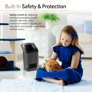 Open Box Lasko CC24925 1500W Cyclonic Ceramic Console Electric Space Heater with Timer Black