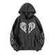 thumbnail image 2 of Puntoco Sudadera con capucha térmica con cremallera y manga estilo gótico para mujer con abrigo recortado con cremallera para mujer Puntoco Puntoco-1, 2 of 5