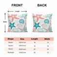 thumbnail image 6 of Decorative Throw Pillow Covers 20x20 Inch Set of 2 Teal Starfish Home Decor Pillow Cases for Couch, Marine Life Ocean Coastal Coral Cushion Case for Living Room Bedroom Bed Car Chair, 6 of 9