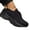 Black, variant on 1 Pair Women Walking Shoes Anti-skid Rubber Soles Lace-up Platform Shoes Slip On Comfort Casual Flats Foam Insole Tennis Sneakers for Gym Running