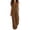 *Brown, variant on VBVC Women's Cotton Linen Button Front Jumpsuit , Sleeveless Baggy Overall For Women , Ladies' Summer Wide Leg Romper with Pockets, Blue , S-2XL