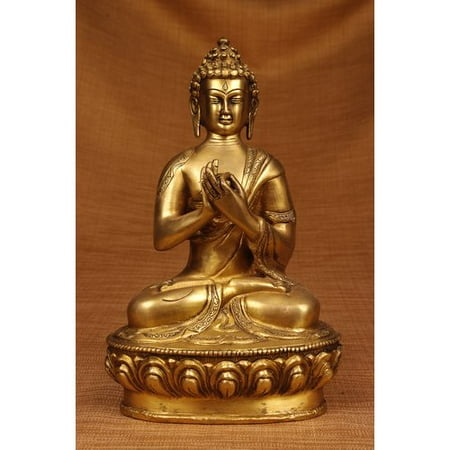 Miami Mumbai Brass Series Praying Buddha Figurine