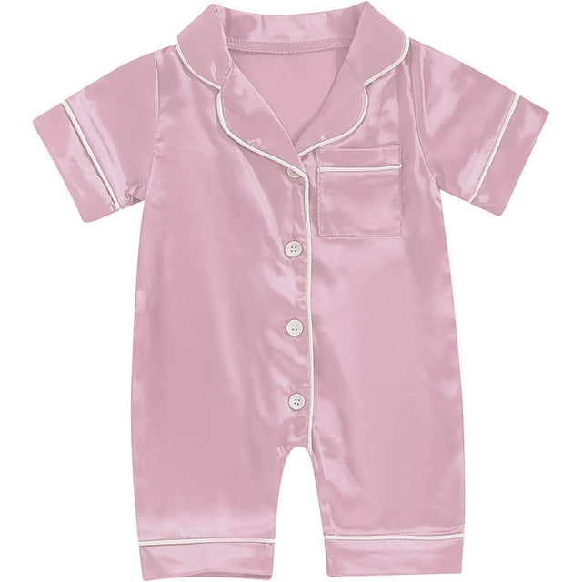 YUNAFFT Pyjama Barboteuse d'Été pour Enfants à Manches Courtes Unisexe Compatible avec la Climatisation Tenue d'Intérieur Décontractée Confortable