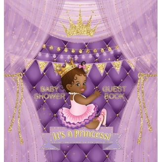 Little Princess: Baby Shower Guest Book with Girl Pink Gold Royal