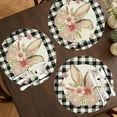 thumbnail image 6 of POLISE Spaces Easter Round Placemat – 15.7x15.7 Inch Polyester Bunny Egg Table Mat, Spring Holiday Dining Table Protector, Washable Reusable Placemat for Home Kitchen Decor, 6 of 6
