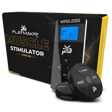 Muscle Stimulator & TENS Unit Combination with 2 Wireless Pods for Pain Relief, Arthritis, Muscle Strength EMS + TENS Stim Machine by PlayMakar