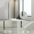 thumbnail image 2 of Shower Door Bottom Seal, 2-Pack Frameless Shower Door Seal Strip for 5/16" Glass Shower Door Sweep, Stop Shower Leaks and Create a Water Barrier 31.5" Long Sweep, 2 of 7