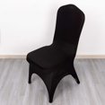 thumbnail image 3 of Efavormart 3-Way Open Arch Black Premium Stretch Spandex Banquet Chair Cover, Fitted Wedding Chair Cover with Foot Pockets - 160 GSM, 3 of 11