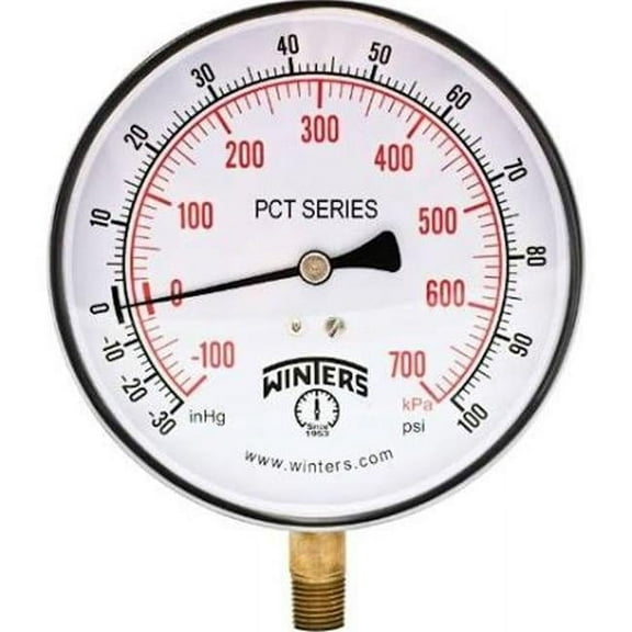 American Granby IPVG30454L 4.5 in. Vacuum Gauge 0-30 HG