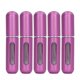 thumbnail image 1 of 5PCS Portable Perfume Atomizer Bottle Pressed Spray Bottle Aluminum Bottle for Outdoor Travel 5ml Purple, 1 of 5