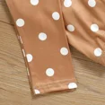 thumbnail image 5 of PatPat Toddler Girl Clothes Kids Girls Outfits Floral Bowknot Sleeveless Tops with Polka Dot Leggings 2 Piece Outfit Sets, Brown, 11-12 Years, 5 of 7