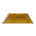 thumbnail image 2 of Ahgly Company Machine Washable Indoor Rectangle Oriental Yellow Industrial Area Rugs, 2' x 5', 2 of 4