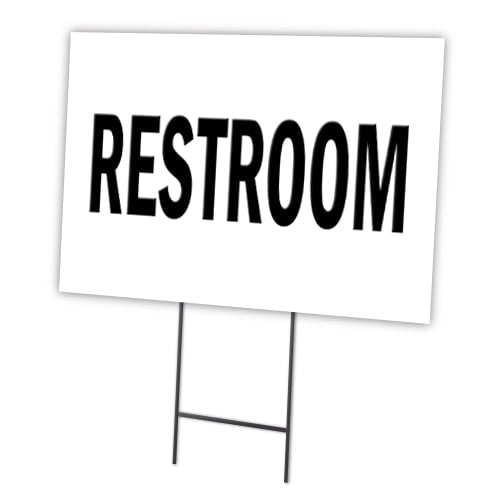 SignMission C-1216-DS-Restroom 12 x 16 in. Restroom Yard Sign & Stake