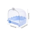 thumbnail image 3 of FastXmas Bird Cage Bath Hanging Parrot Bath Tub Water Shower Food Feeder Holder Tray Bird Bath Supplies for Small Birds Canary Budgies Cockatiel Lovebirds (Blue), 3 of 6