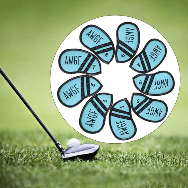 9 Piezas Cubiertas de hierro de golf shamjiam para La Cabeza Impermeable azul 4-9 P S