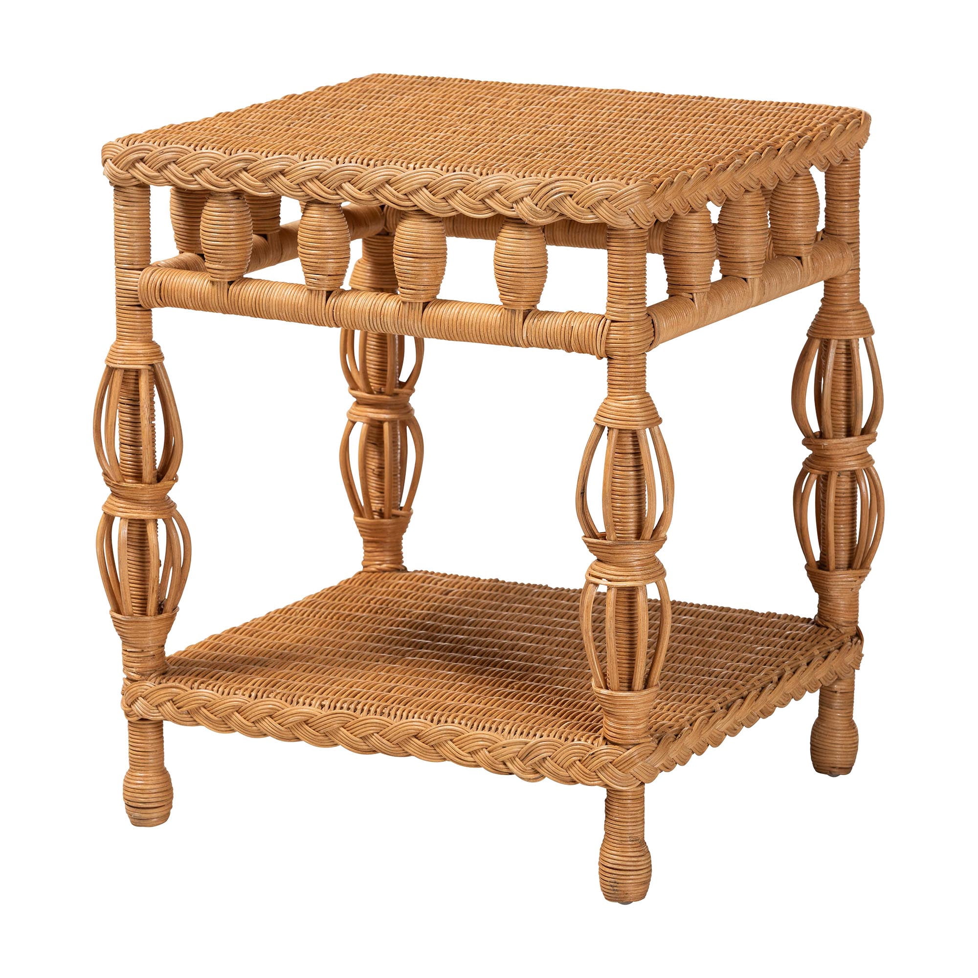 bali & pari Dolby Boho End Table, Light Honey