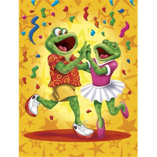 Carolines Treasures APH3874CHF Frog Swing Dancing Flag Canvas House Size