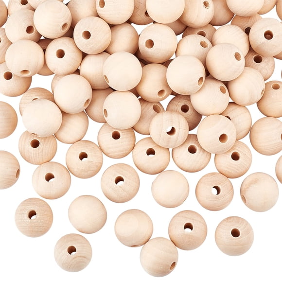 Perlas de madera PH PandaHall, 25 mm, naturales, para manualidades, 100 unidades