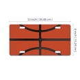thumbnail image 2 of WIRESTER Set 2pcs 6" x 12" Aluminum Front Auto Drive Tag License Plate Decoration, Basketball Pattern, 2 of 6