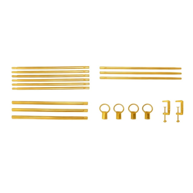 Marco de arco de mesa,Soporte para varillas sobre la mesa con abrazaderas dorado,Arco de mesa colgante Soporte de arco de mesa versátil,Soporte de fondo Soporte de fondo de mesa para