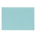 thumbnail image 1 of Aqua Chevron Cutting Board, Grungy Design Zigzags Abstract Simplistic Art Modern Geometric Pattern, Decorative Tempered Glass Cutting and Serving Board, in 3 Sizes, by Ambesonne, 1 of 2