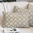 thumbnail image 2 of Beige Moroccan Throw Pillow Cover 24 x 36 Inch Decorative Pillow Cover Geometric Abstract Art Modern Lumbar Pillowcase Seasonal Rectangle Cushion Case for Couch Sofa Bed Living Room, 2 of 9