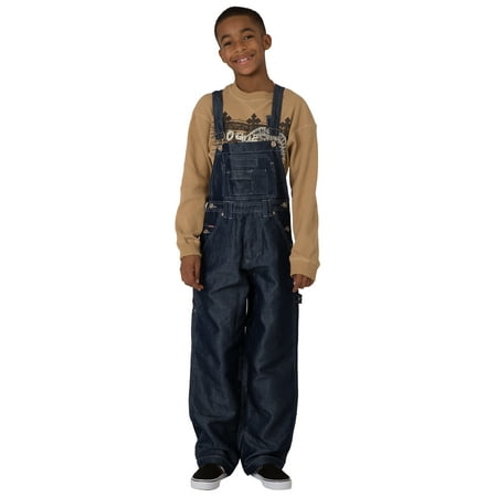 Brown Corduroy Boys Overalls - Vibes Boy's Dark Indigo Shiny Denim Carpenter Overalls