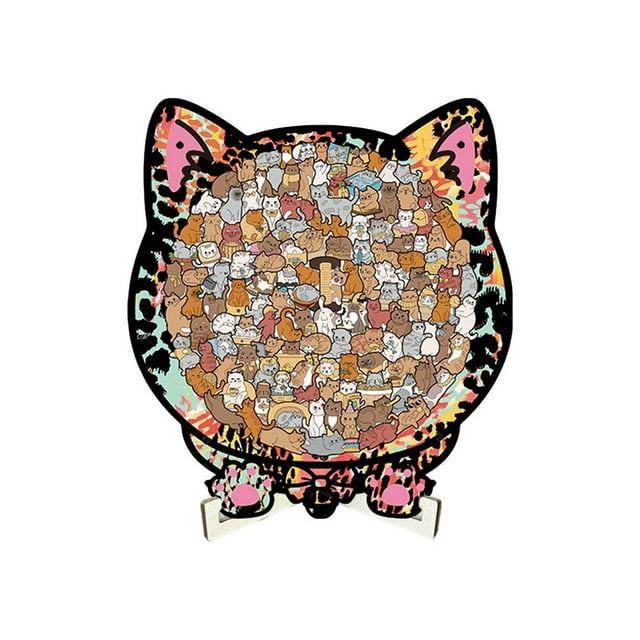 Casse-tête en Bois en Forme de Chat Morandi de 135 Pcs