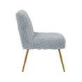 thumbnail image 4 of Porthos Home Gemma Dining Chairs, Plush Fabric, Gold Legs, Thick Seat, 4 of 6