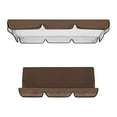 thumbnail image 2 of Jardín Patio Juego de para Sillas Columpio de 3 Asientos Muebles de Exterior Impermeables Silla columpio de Jardín Protector de Lluvia -Marrón Macarena Toldo abatible, 2 of 8