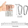 thumbnail image 2 of Universal Hanging Chair Chain Hammock Chain 4mm Stainless Steel Chain Chain Length 100CM with Two Carabiners for Swings, Hanging Chairs, 2 of 5