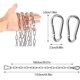 thumbnail image 2 of Cadena universal para silla colgante Cadena para hamaca Cadena de acero inoxidable de 4 mm Longitud de la cadena 100 cm con dos mosquetones para columpios, sillas colgantes, 2 of 5