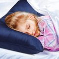 thumbnail image 6 of PiccoCasa 1Pc 19 Momme Silk Pillow Cover with Envelope Closure Navy Travel(14"x20"), 6 of 8