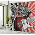 thumbnail image 4 of Ambesonne Music Shower Curtain, Old Vintage Loudspeaker, 69"Wx70"L, Burgundy Beige Grey, 4 of 4