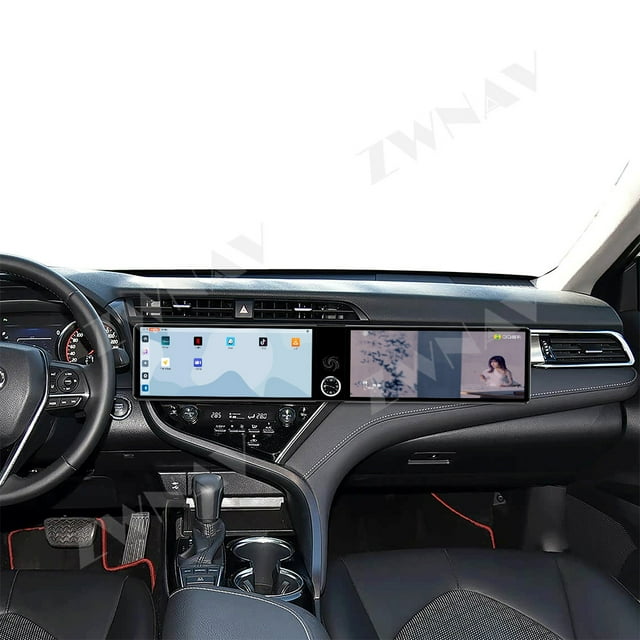 ZWNAV Dual 12.3 inch For Toyota Camry 2016-2019 GPS Navigation Android 13 Car Radio CarPlay Multimedia Player Head Stereo Unit HD Screen
