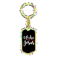thumbnail image 4 of Work For Jesus Cross Stainless Steel or 18k Gold Premium Swivel Dog Tag Keychain, 4 of 10