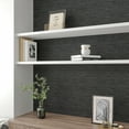 thumbnail image 6 of CHIHUT Black Grasscloth Peel and Stick Wallpaper for kitchen Waterproof 12"x100" Fabric Linen Contact Paper for Bathroom Removable Thick Textured Vinyl Roll for Cabinets Countertops Bedroom, 6 of 8