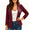 Wine, variant on CBASIHI Womens Casual Blazer Jackets- Long Sleeve Notched Lapel Business Casual Work Office Slim Fit Suit Coat Wine Size S-2XL