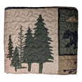 thumbnail image 3 of De Leon Collections 62072 60 x 50 in. Bear Camp Woodland Patchwork Decorative Throw Quilt Blanket, Multi Color, 3 of 4