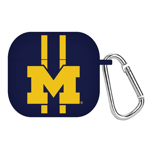 Michigan Wolverines HD Case Cover Compatible with Apple Airpods Gen 4 (Stripes) by Affinity Bands