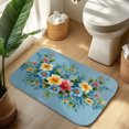 thumbnail image 6 of 1pc Floral Pattern Absorbent Non-Slip Bathroom Thickened Flannel Rug Decor,Soft,Quick Drying,Suitable For Indoor/outdoor Use,Bathrooms,Bedrooms,Kitchens,Terrace,Laundry Rooms,16"x24", 6 of 7