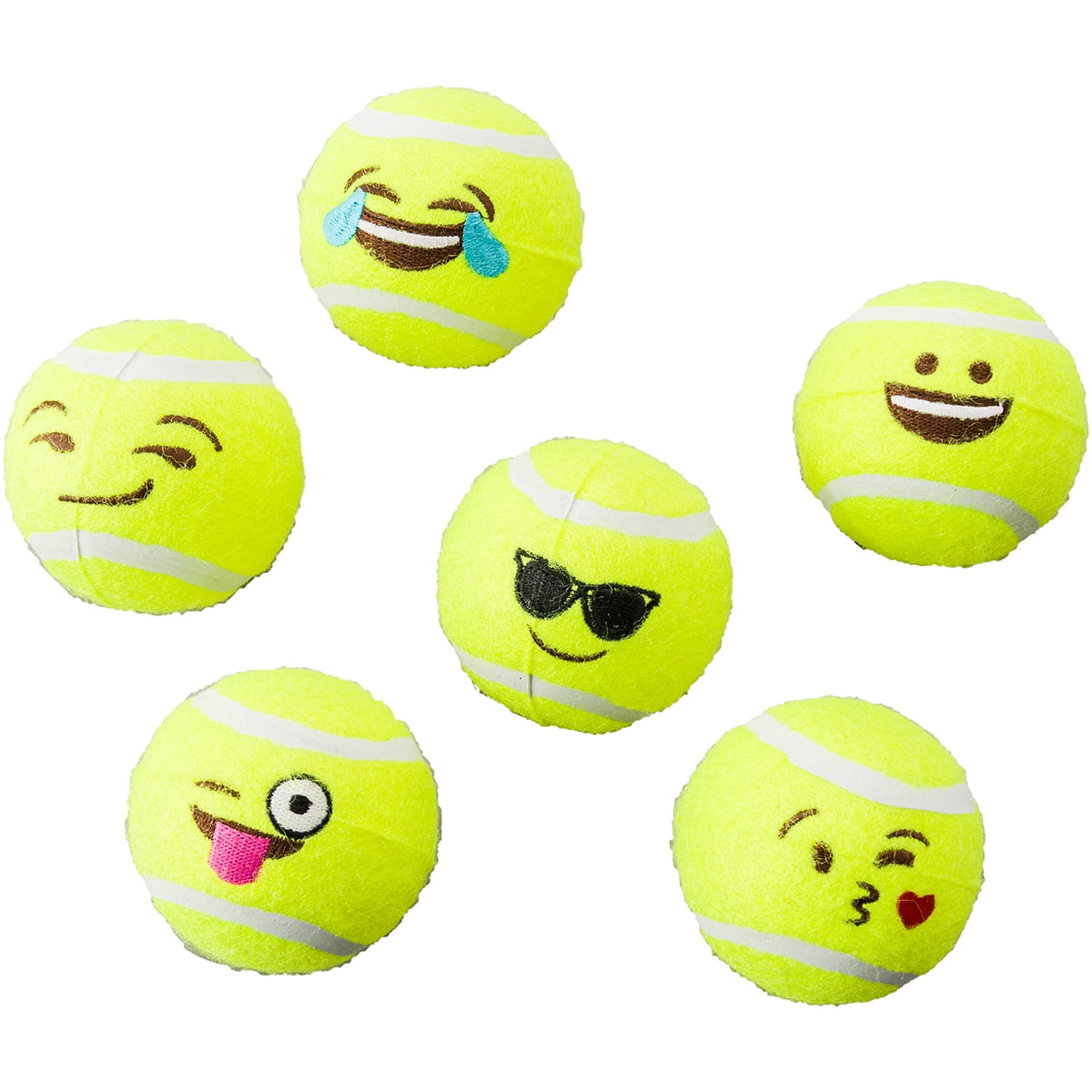 Emoji 2.5" Tennis Ball Assortment 6/PkgAssorted