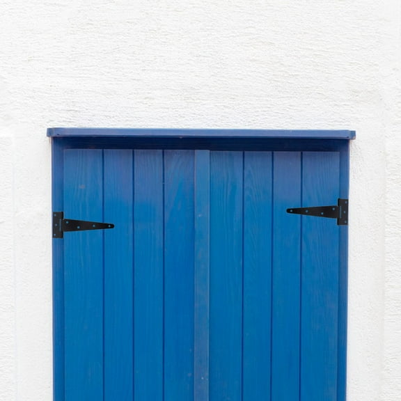 Masteelf Black Iron Heavy Duty Door Hinge with Extended TShape Design for Wood Gate and Fences 1 Set