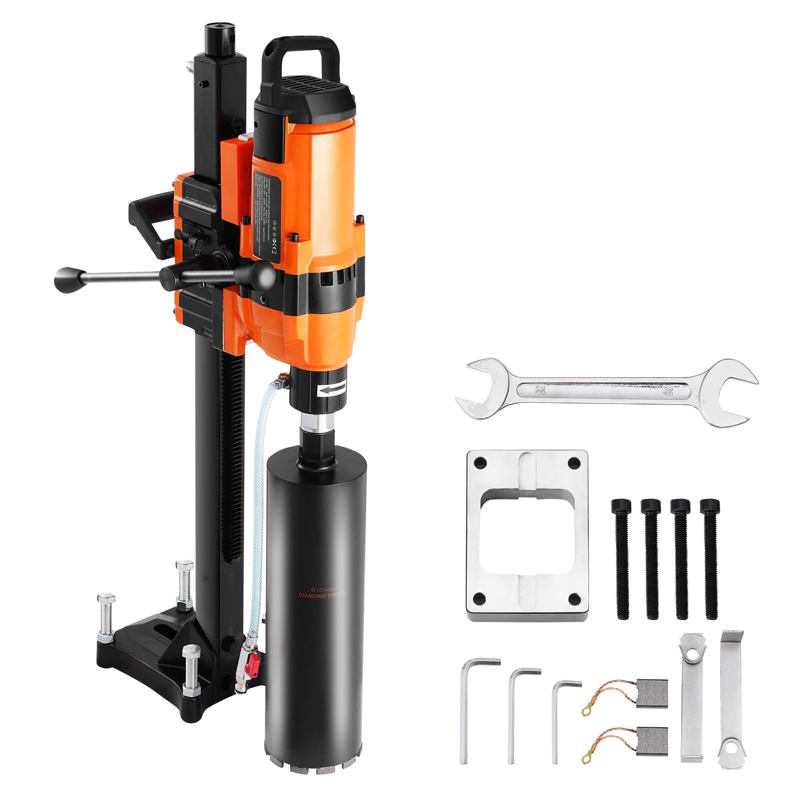 KFFKFF Diamond Core Drill Bit Set, 0.8-11.8in Range, Diamond Rig with Support & Drill Bit, 3500W Durable for Concrete, Wet/Dry, Suitable for Brick, Marble