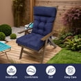 thumbnail image 4 of TOPCHANCES 2Pcs Adirondack Chair Cushions, Water Resistant Indoor Outdoor High Back Chair Cushion, Tufted Rocking Chair Cushion with Ties, Navy Blue, 4 of 9