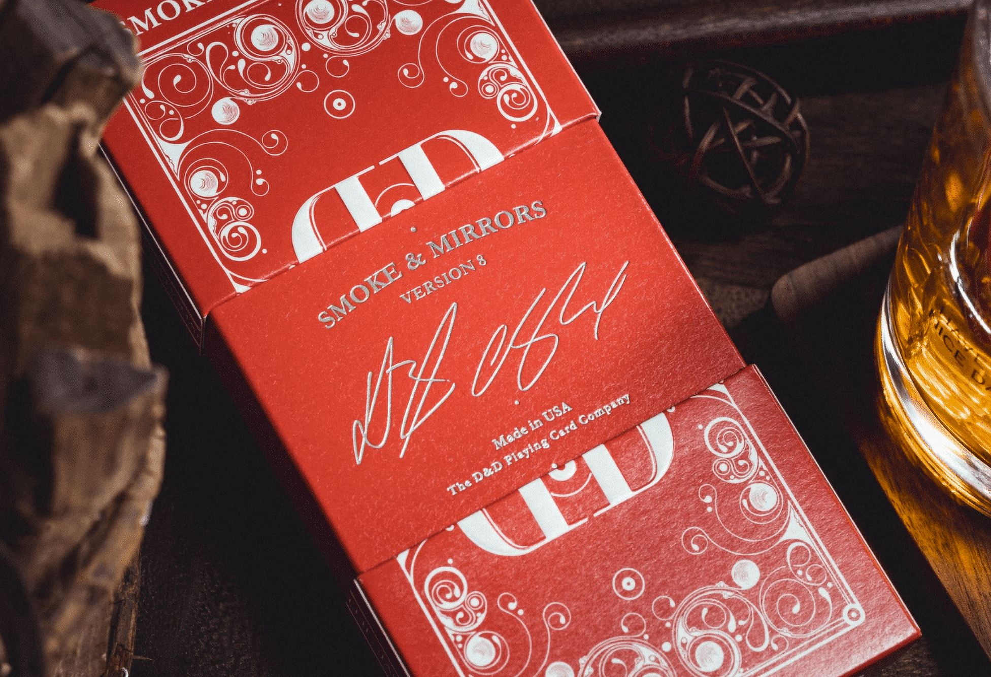 Smoke & Mirrors v8 Deluxe Edition (Red) Playing Cards by Dan & Dave