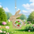 thumbnail image 5 of Easter Wooden Rabbit Heart Charm Festive Hanging Ornament for Home Spring Decoration Easter Decoration, 5 of 5